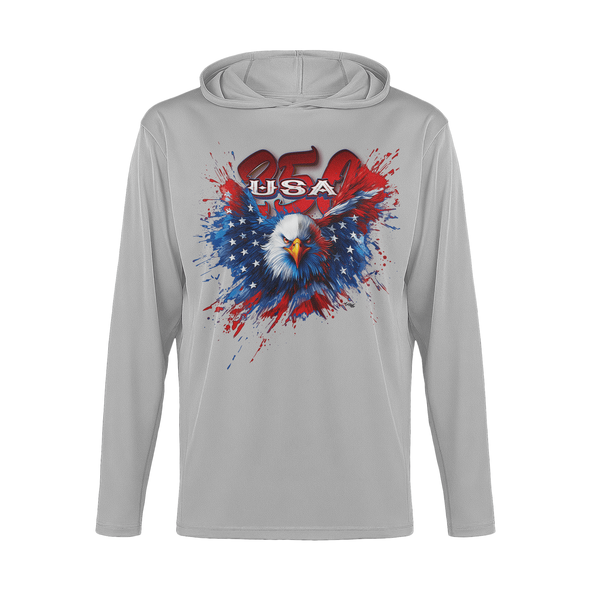 US Celebrates 250 Long Sleeve Hooded Tee - WTP EAGLE - US Celebrates 250