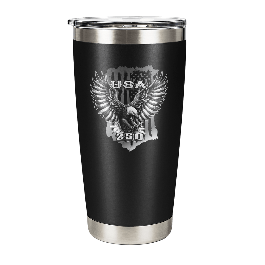 Stainless Steel Tumbler - 20 oz BLK EAGLE | US Official Gear