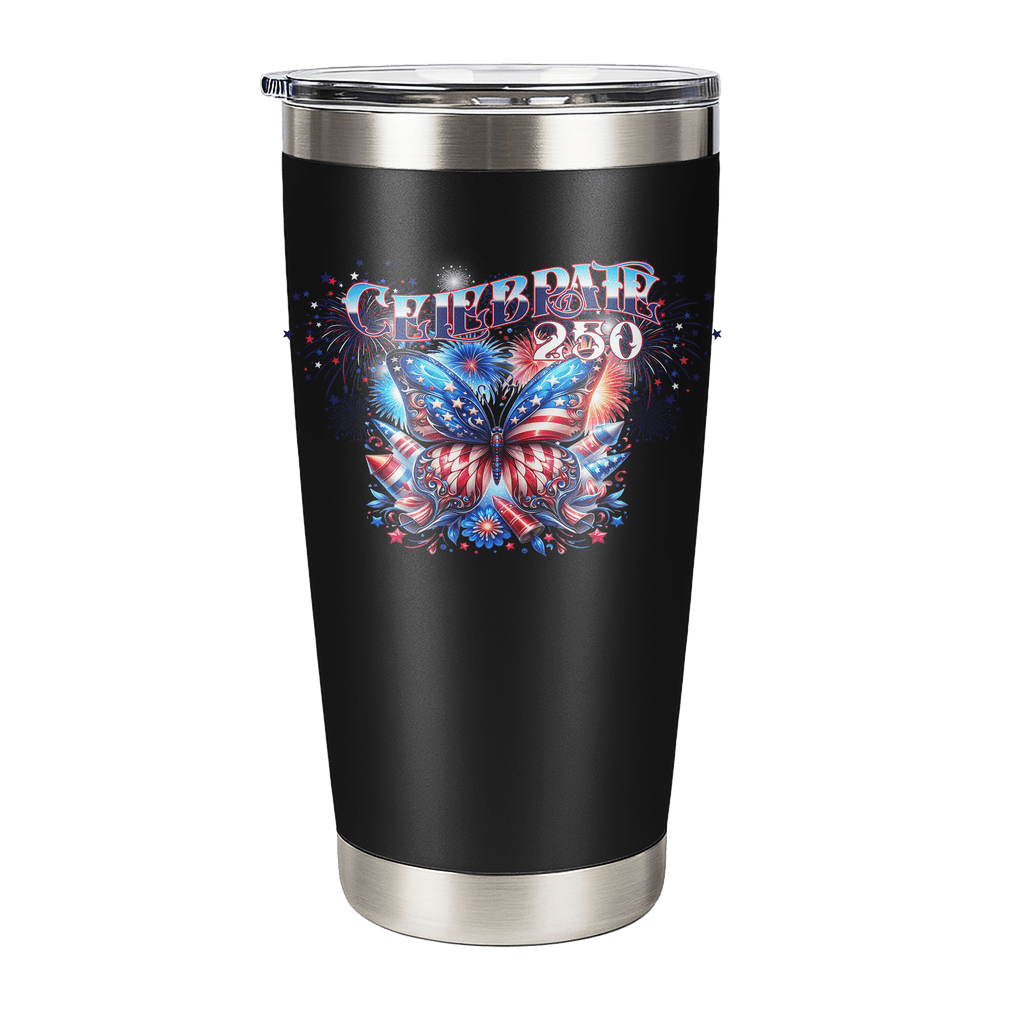 US Celebrates 250 Stainless Steel Tumbler - 20 oz BUTTERFLY - US Celebrates 250