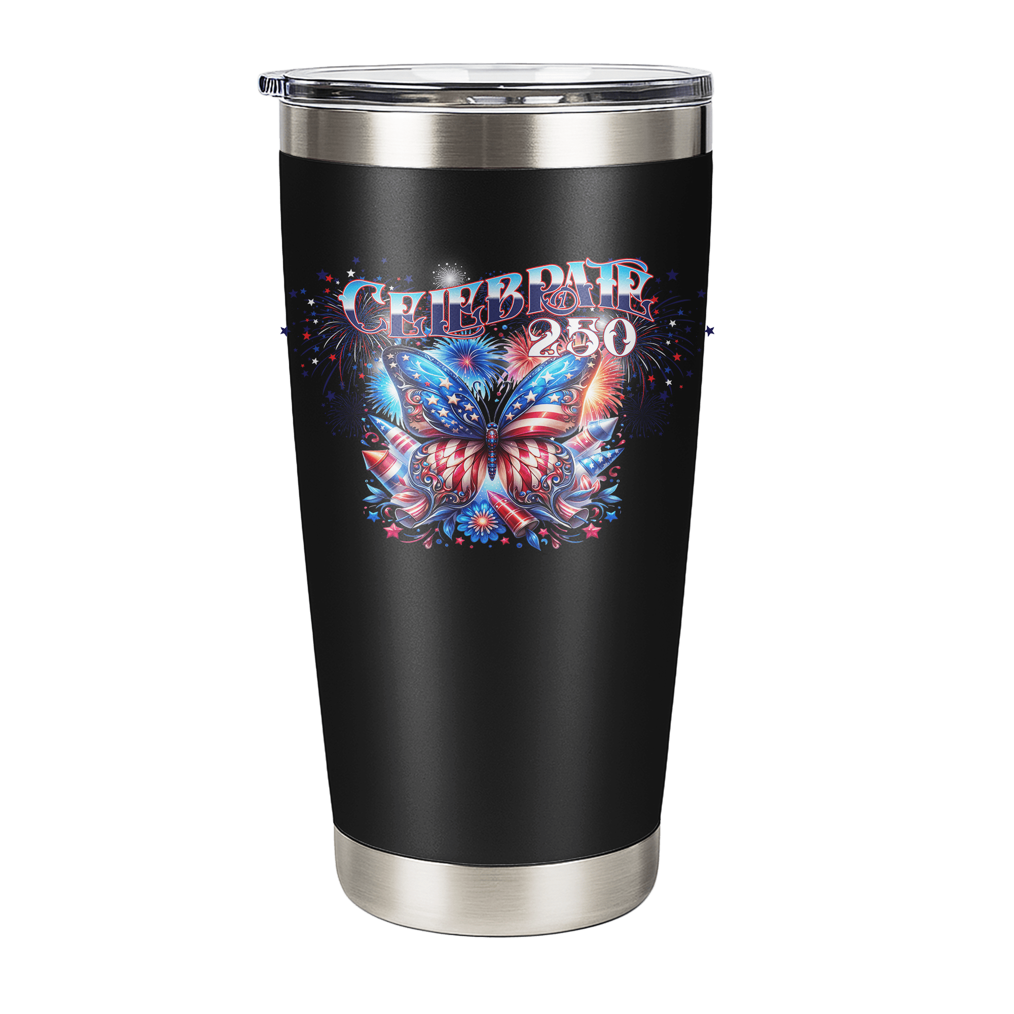 US Celebrates 250 Stainless Steel Tumbler - 20 oz BUTTERFLY - US Celebrates 250