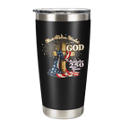 US Celebrates 250 Stainless Steel Tumbler - 20 oz GOD - N - CITY - US Celebrates 250