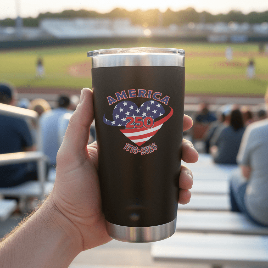 US Celebrates 250 Stainless Steel Tumbler - 20 oz HEART - US Celebrates 250