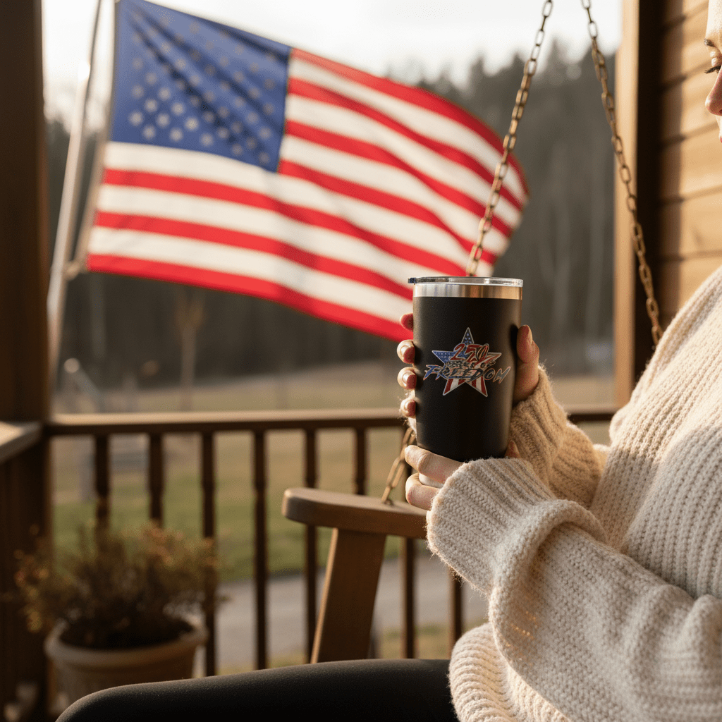 US Celebrates 250 Stainless Steel Tumbler - 20 oz STAR FREE - US Celebrates 250