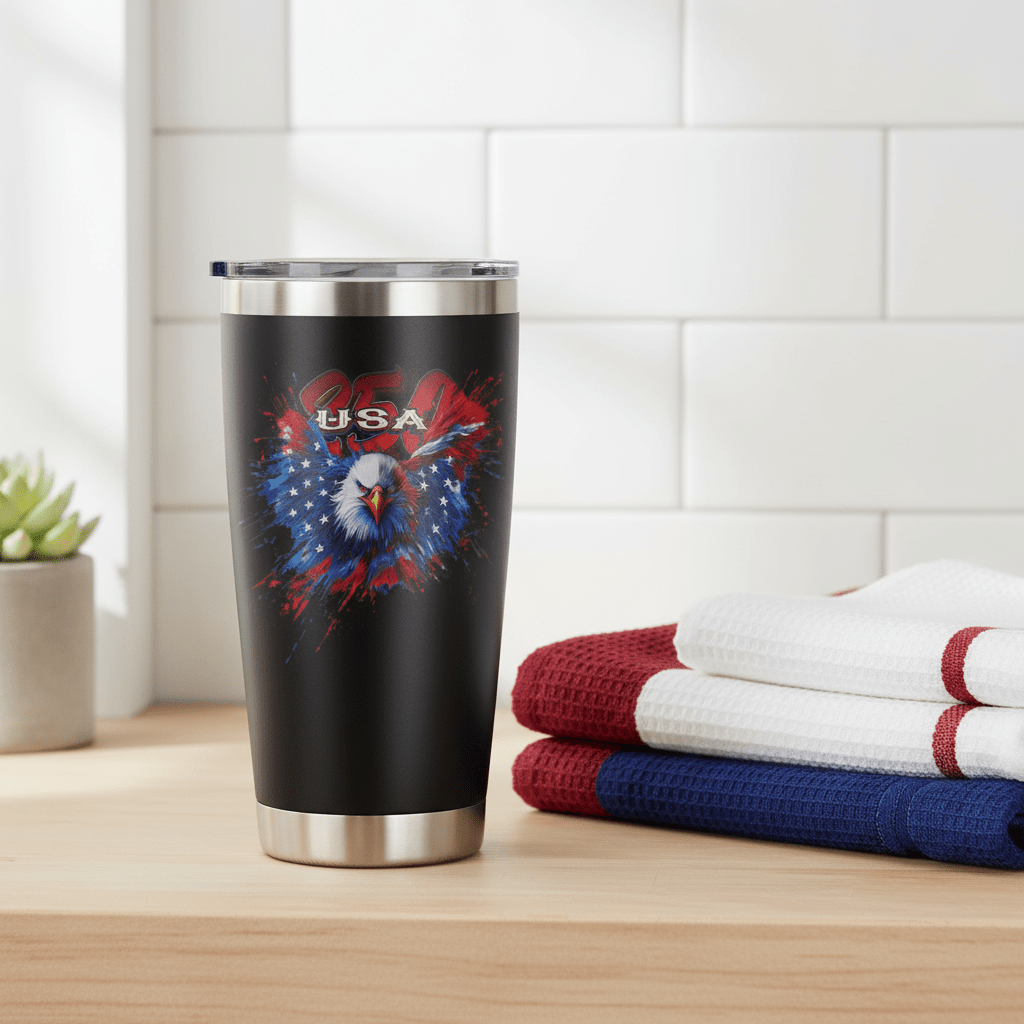 US Celebrates 250 Stainless Steel Tumbler - 20 oz WTP EAGLE - US Celebrates 250