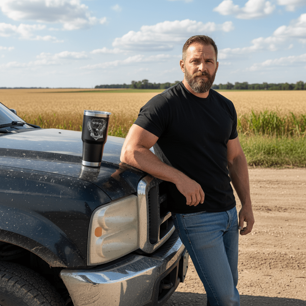 Stainless Steel Tumbler - 30 oz BLK EAGLE | Official US 250!