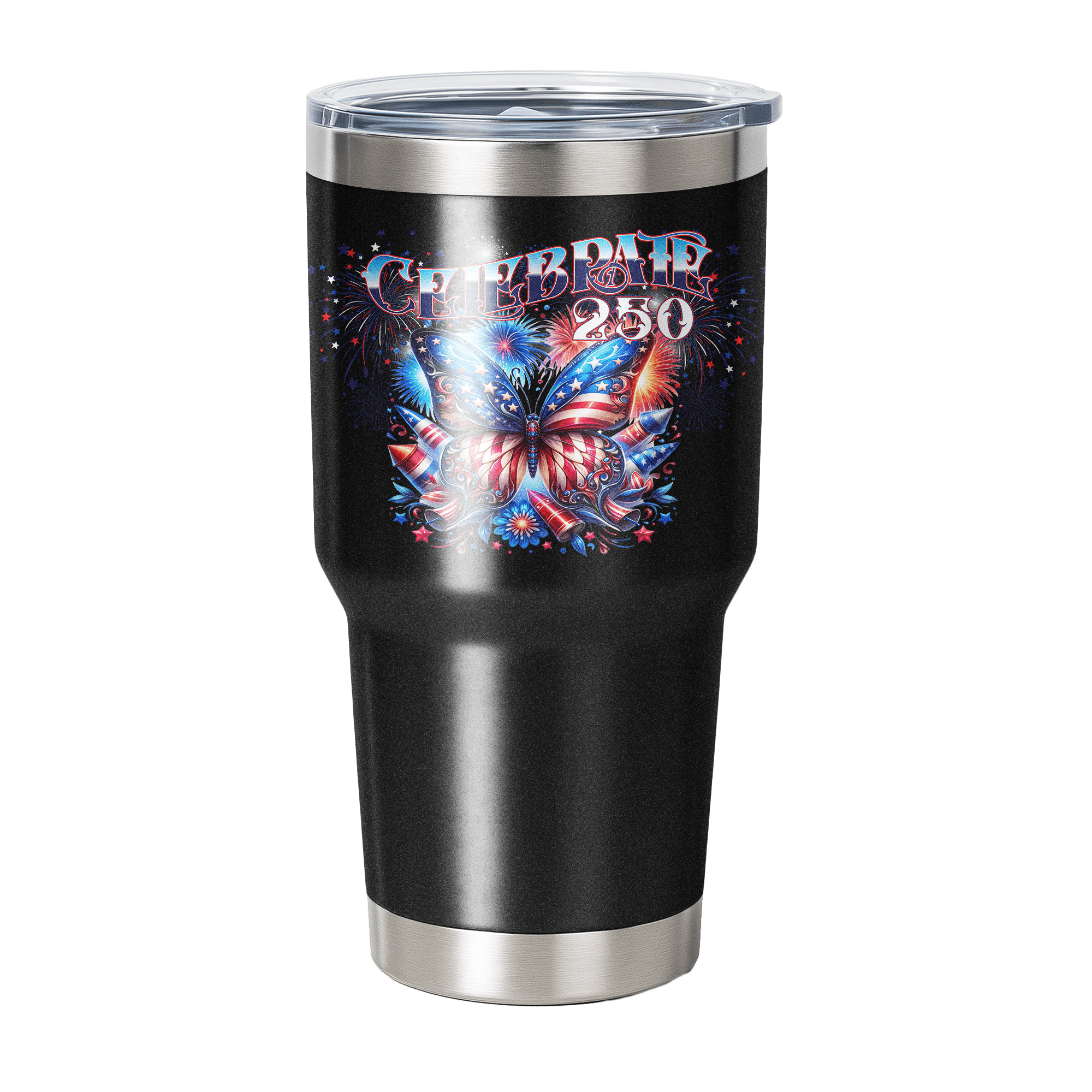 US Celebrates 250 Stainless Steel Tumbler - 30 oz BUTTERFLY - US Celebrates 250