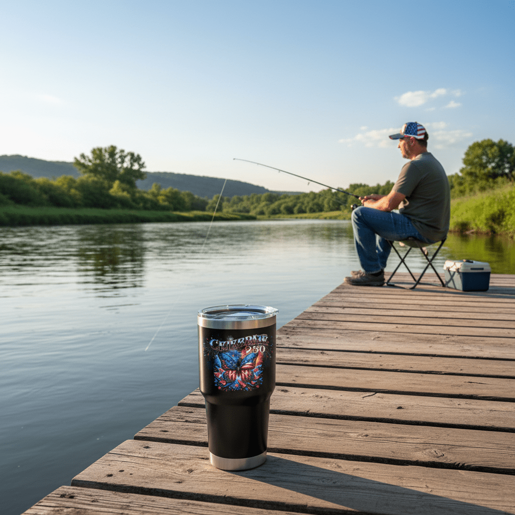Stainless Steel Tumbler - 30 oz BUTTERFLY | Official US 250!