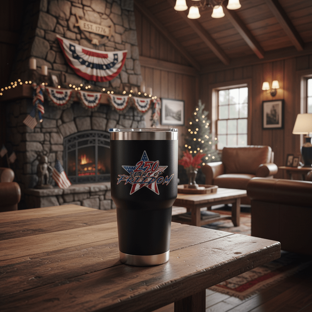 US Celebrates 250 Stainless Steel Tumbler - 30 oz STAR FREE - US Celebrates 250