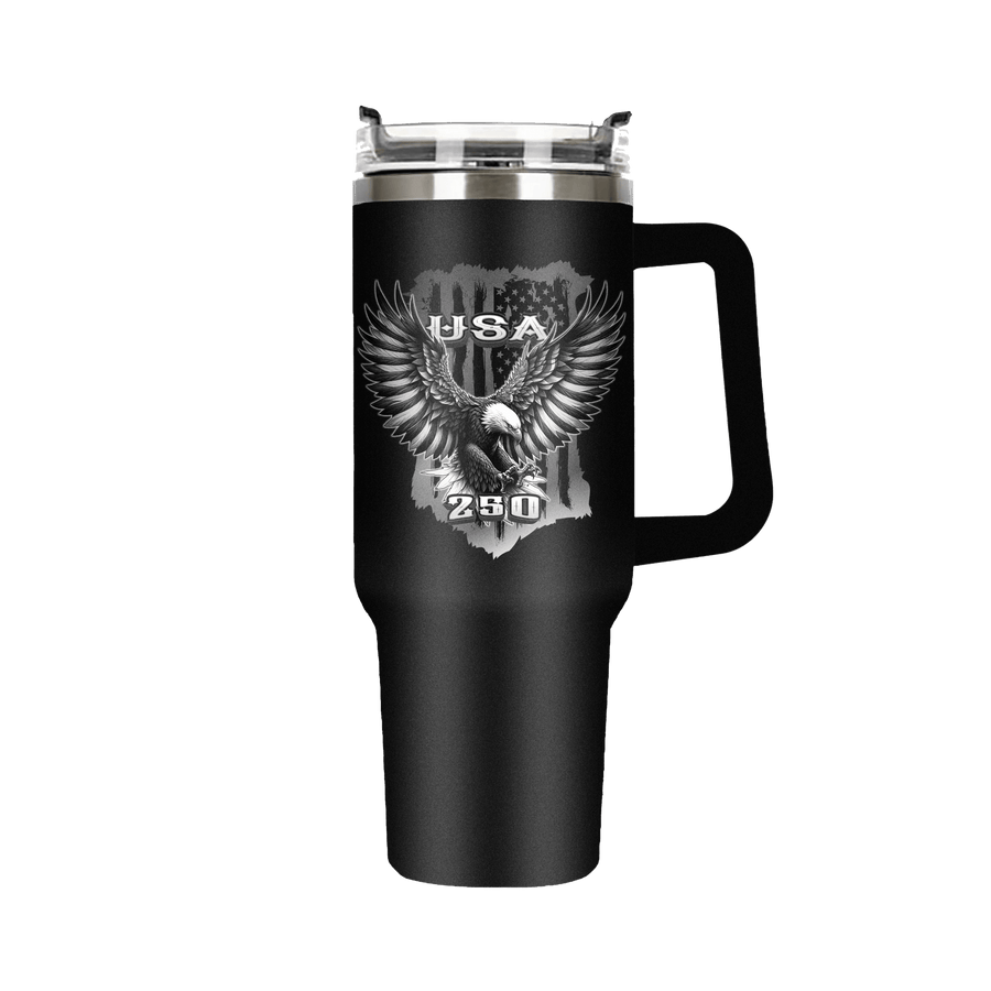 Stainless Steel Tumbler - 40 oz BLK EAGLE | Official US 250