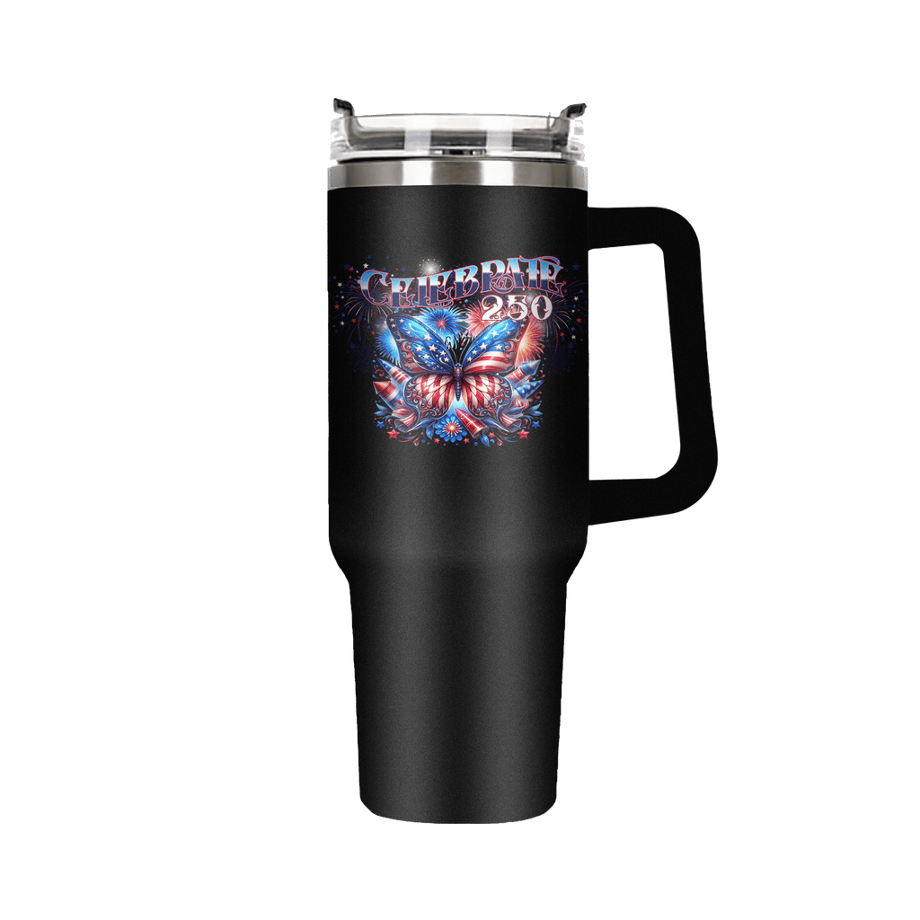 US Celebrates 250 Stainless Steel Tumbler - 40 oz BUTTERFLY - US Celebrates 250