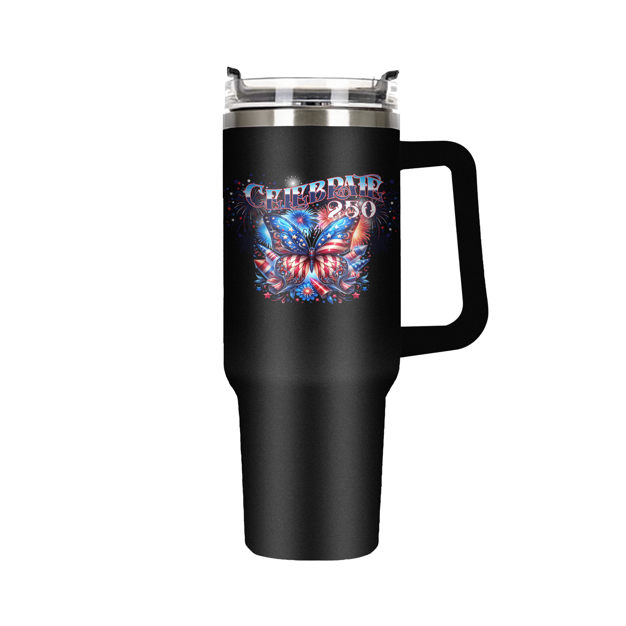 US Celebrates 250 Stainless Steel Tumbler - 40 oz BUTTERFLY - US Celebrates 250