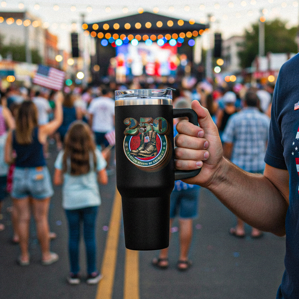 US Celebrates 250 Stainless Steel Tumbler - 40 oz DT_BOOTS - US Celebrates 250