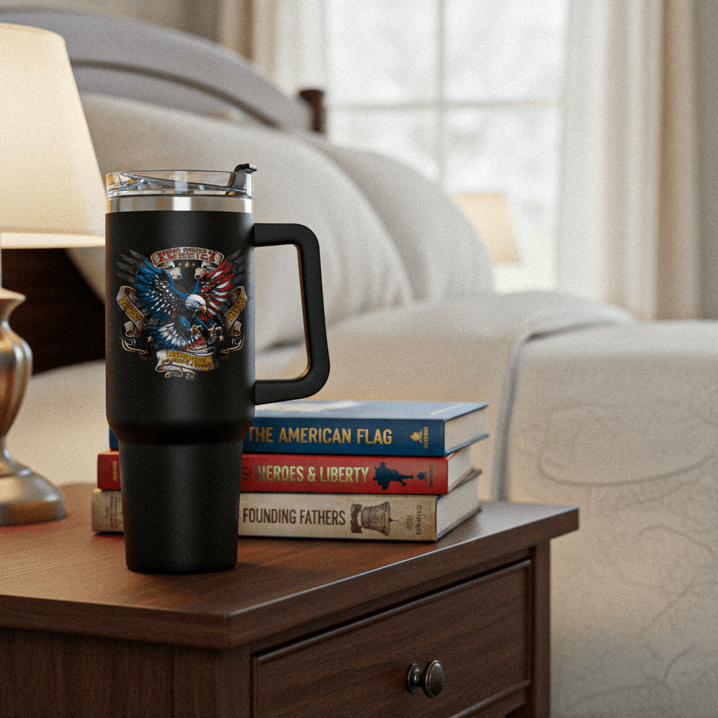 US Celebrates 250 Stainless Steel Tumbler - 40 oz EAGLE AF - US Celebrates 250