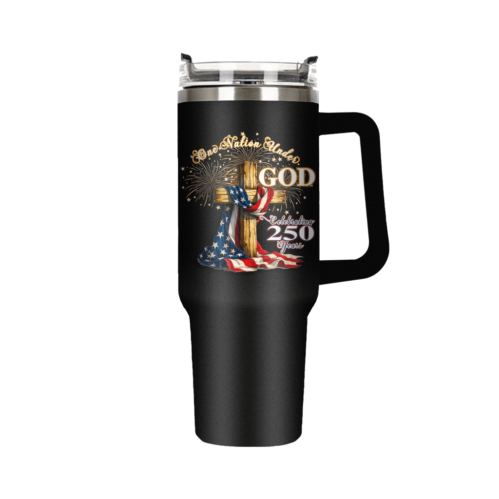 US Celebrates 250 Stainless Steel Tumbler - 40 oz GOD - N - CITY - US Celebrates 250
