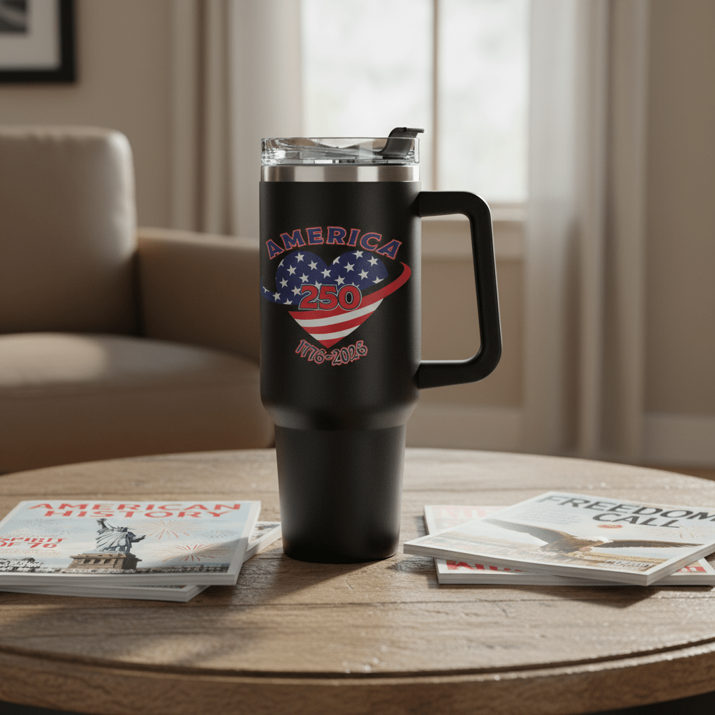 US Celebrates 250 Stainless Steel Tumbler - 40 oz HEART - US Celebrates 250