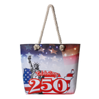 US Celebrates 250 Tote Bag - xsp - LBRT MAP Edition - US Celebrates 250