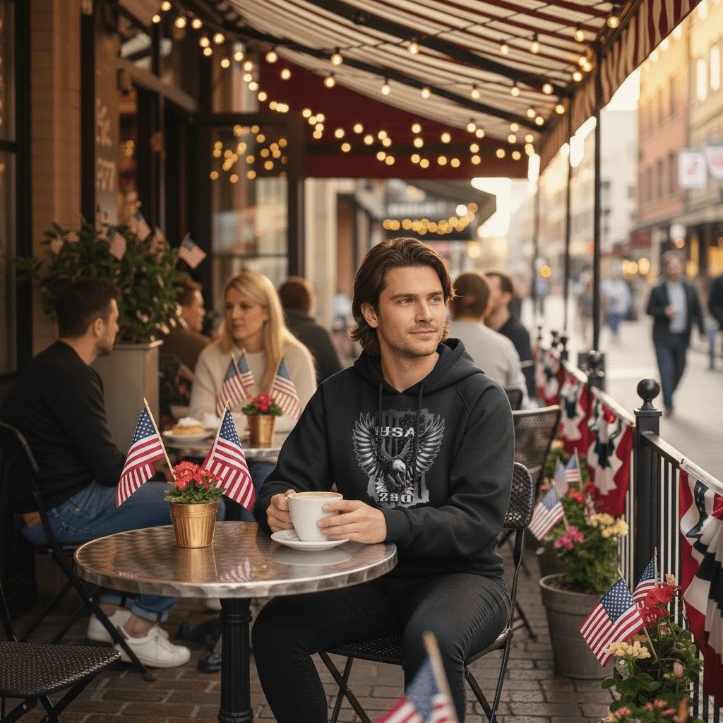 Unisex Graphic Hoodie - BGFT BRO | US Celebrates 250 Premium