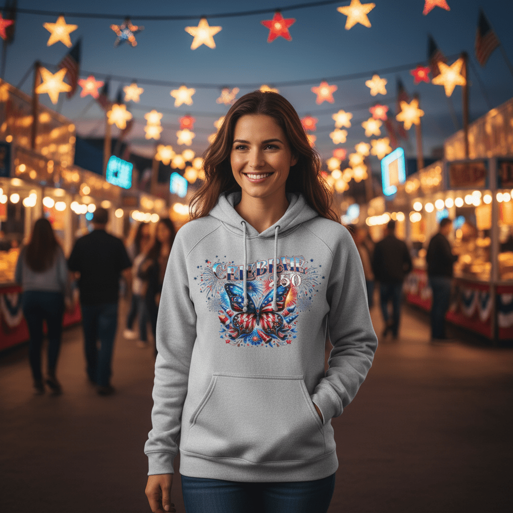 Unisex Graphic Hoodie - BUTTERFLY | US Celebrates 250 Store.