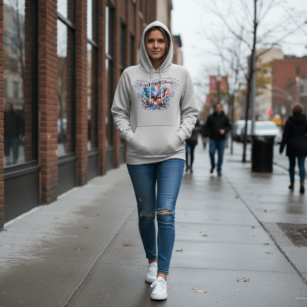 Unisex Graphic Hoodie - BUTTERFLY | US Celebrates 250 Store.