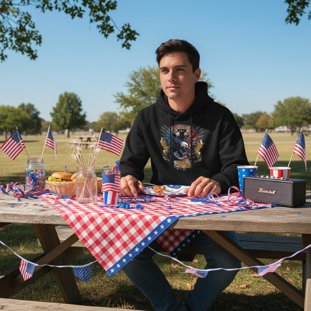 Unisex Graphic Hoodie - EAGLE AF | US Celebrates 250