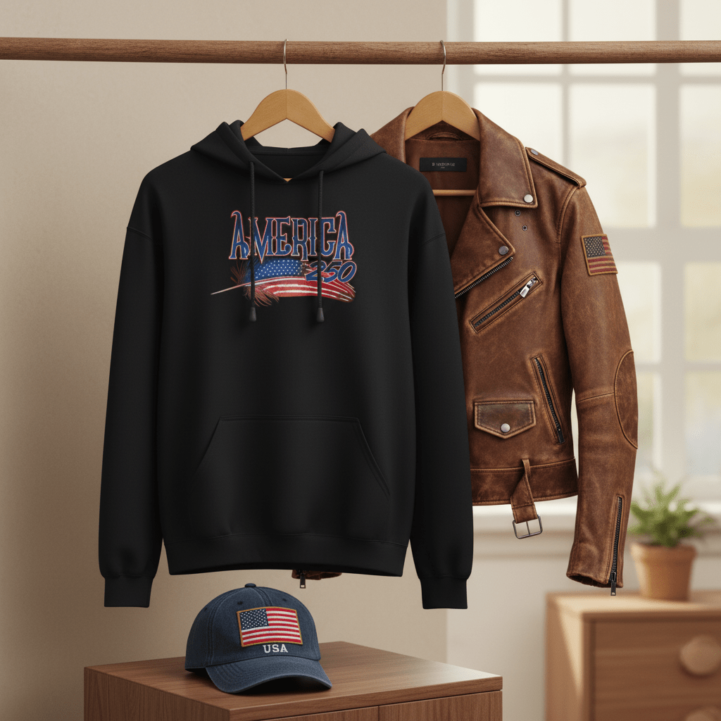 US Celebrates 250 Unisex Graphic Hoodie - FEATHER - US Celebrates 250