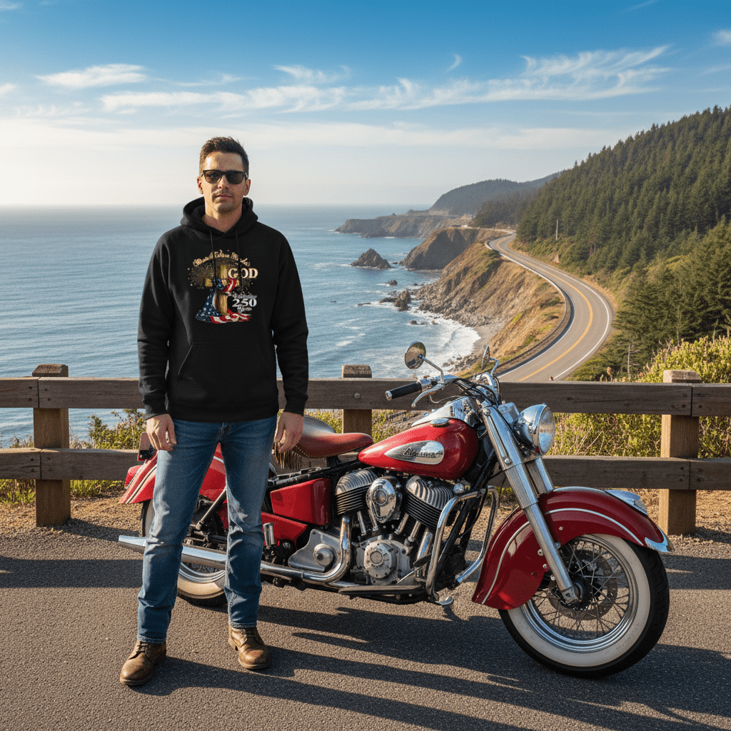 US Celebrates 250 Unisex Graphic Hoodie - GOD - N - CITY - US Celebrates 250