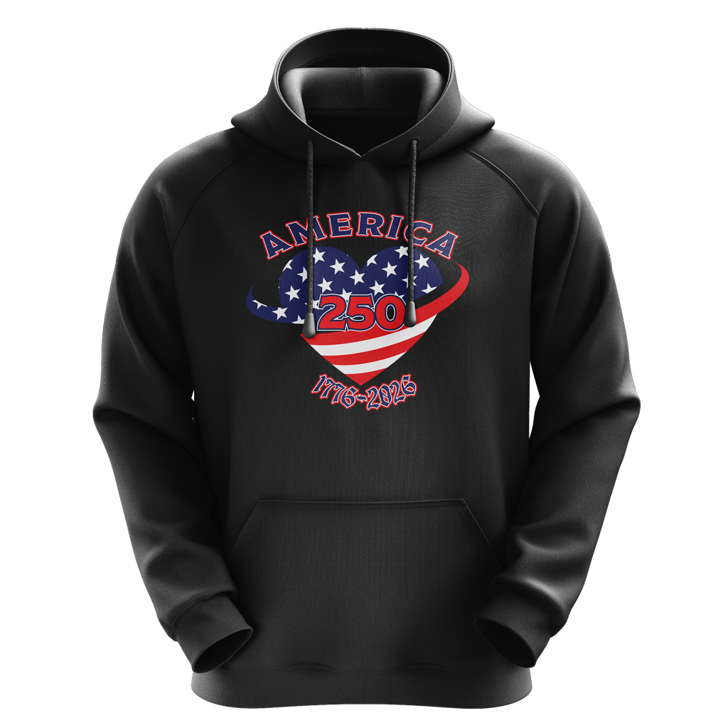 US Celebrates 250 Unisex Graphic Hoodie - HEART - US Celebrates 250