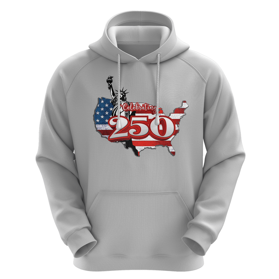 Unisex Graphic Hoodie - LBRT MAP | US Celebrates 250 Apparel