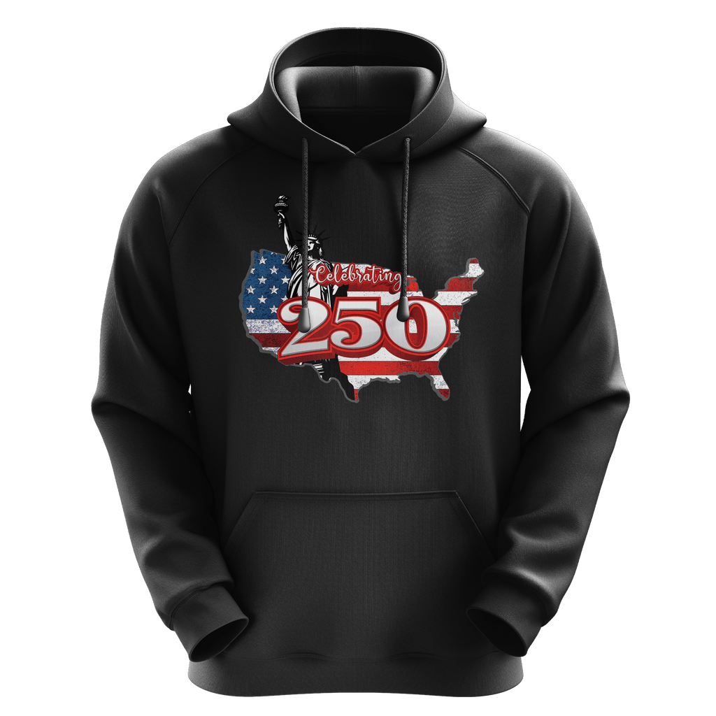 Unisex Graphic Hoodie - LBRT MAP | US Celebrates 250 Apparel