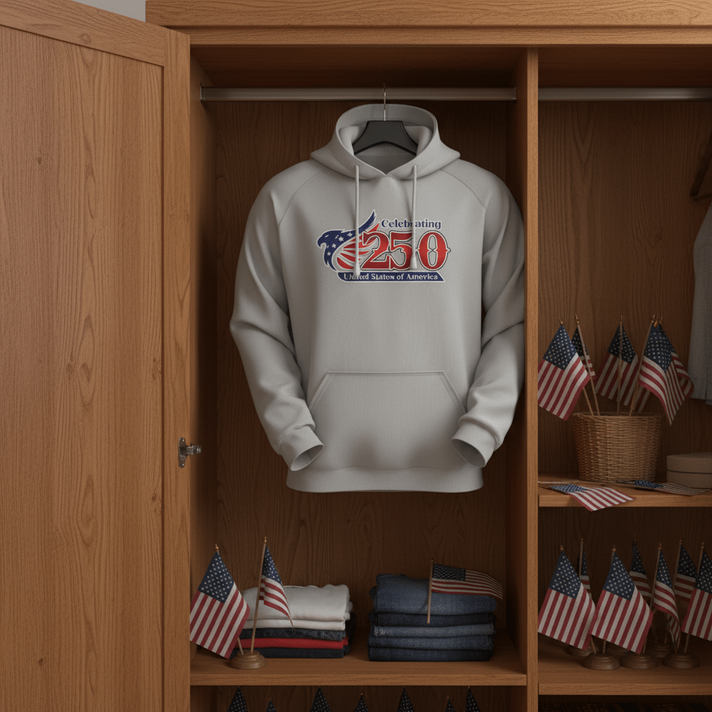 US Celebrates 250 Unisex Graphic Hoodie - MAIN LOGO - US Celebrates 250