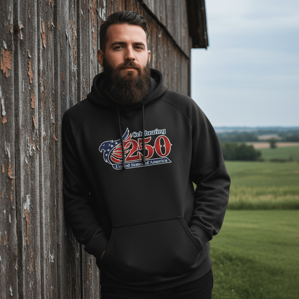 US Celebrates 250 Unisex Graphic Hoodie - MAIN LOGO - US Celebrates 250