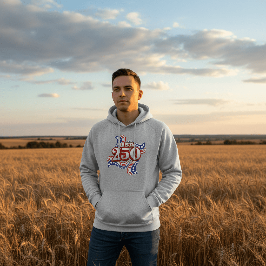 US Celebrates 250 Unisex Graphic Hoodie - RIBBON - US Celebrates 250