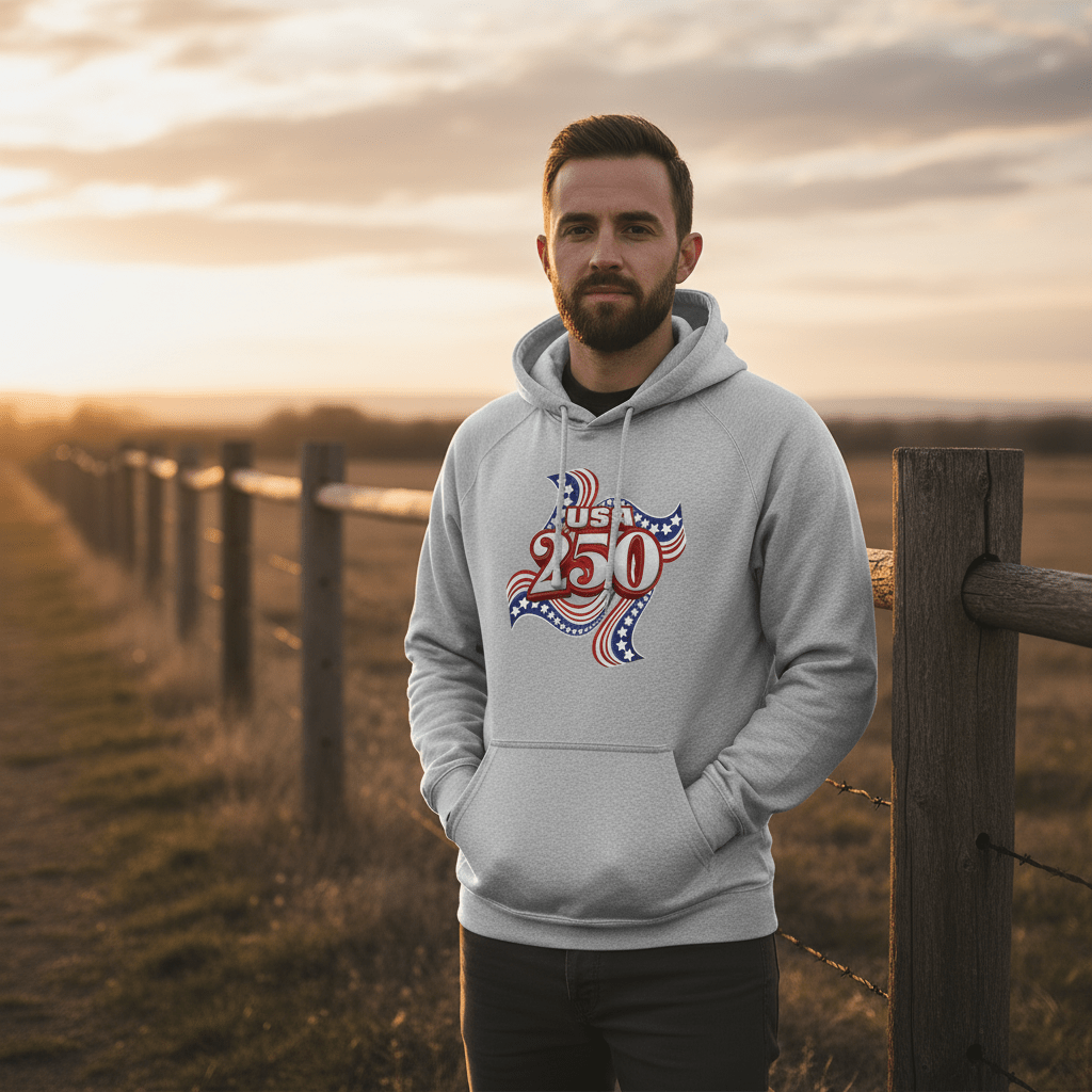 US Celebrates 250 Unisex Graphic Hoodie - RIBBON - US Celebrates 250