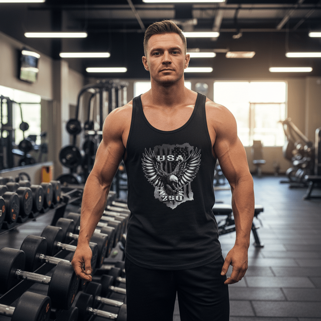 US Celebrates 250 Unisex Tank Top - BLK EAGLE - US Celebrates 250