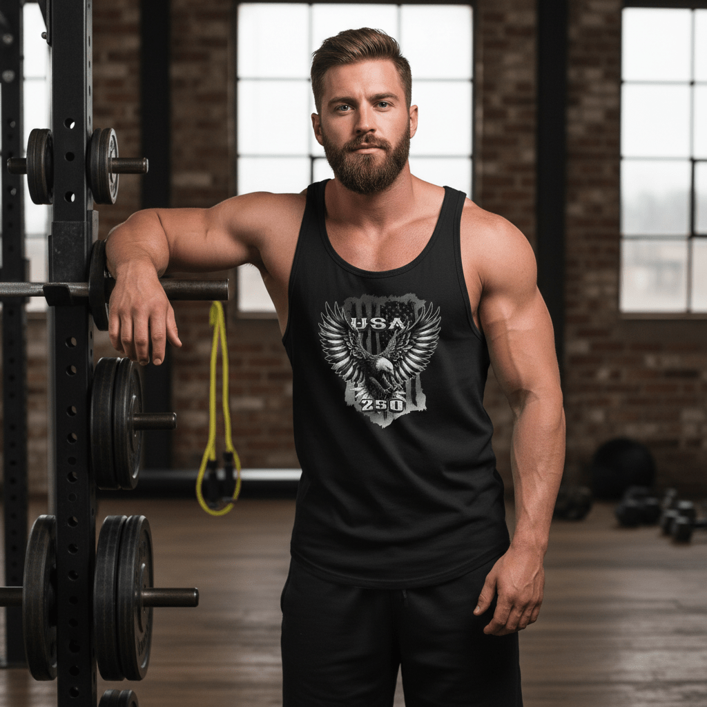 US Celebrates 250 Unisex Tank Top - BLK EAGLE - US Celebrates 250