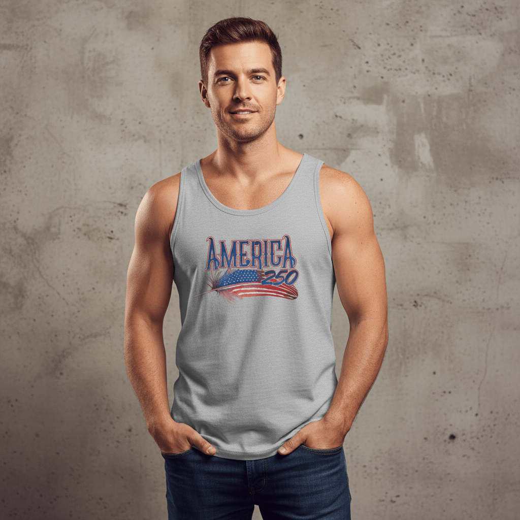 US Celebrates 250 Unisex Tank Top - FEATHER - US Celebrates 250