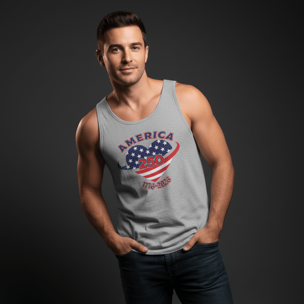 US Celebrates 250 Unisex Tank Top - HEART - US Celebrates 250