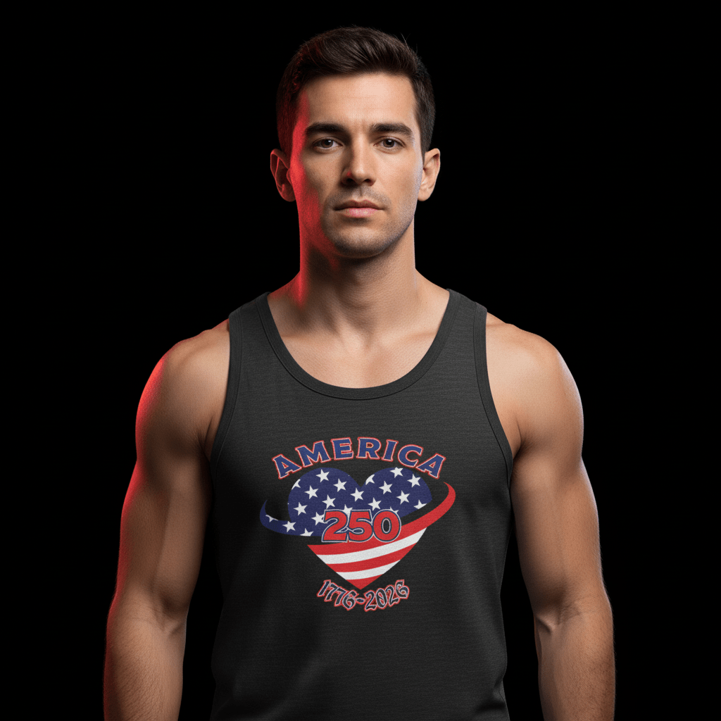 US Celebrates 250 Unisex Tank Top - HEART - US Celebrates 250