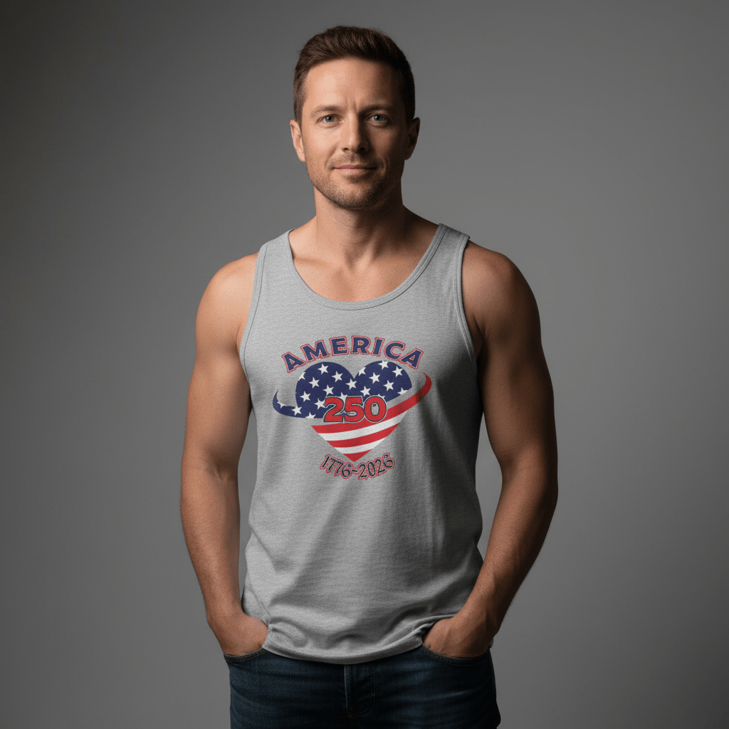 US Celebrates 250 Unisex Tank Top - HEART - US Celebrates 250