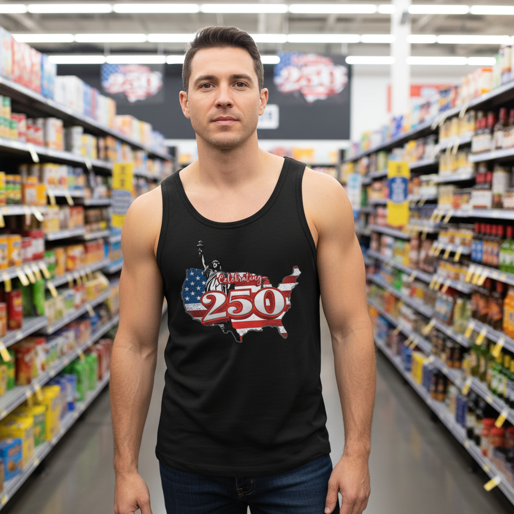 US Celebrates 250 Unisex Tank Top - LBRT MAP - US Celebrates 250