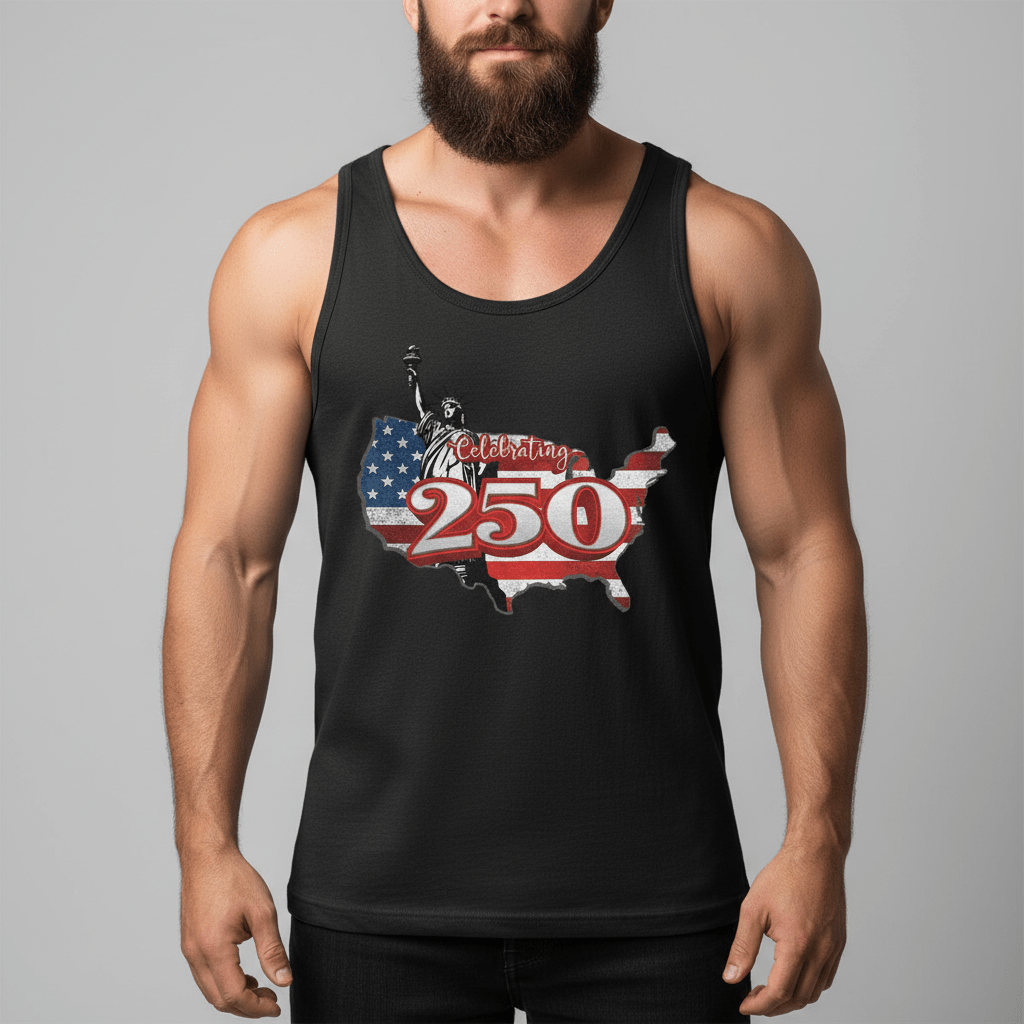 US Celebrates 250 Unisex Tank Top - LBRT MAP - US Celebrates 250