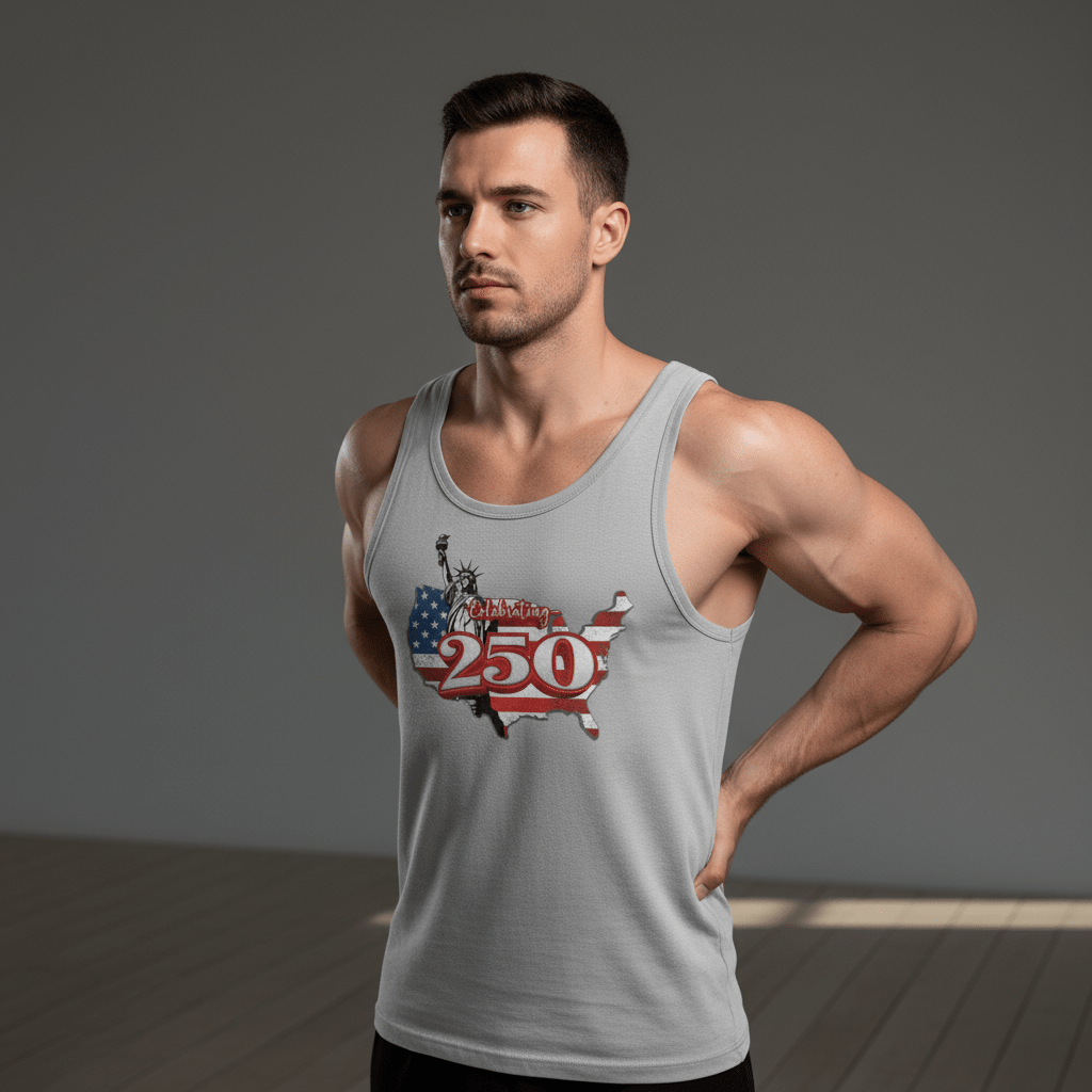 US Celebrates 250 Unisex Tank Top - LBRT MAP - US Celebrates 250