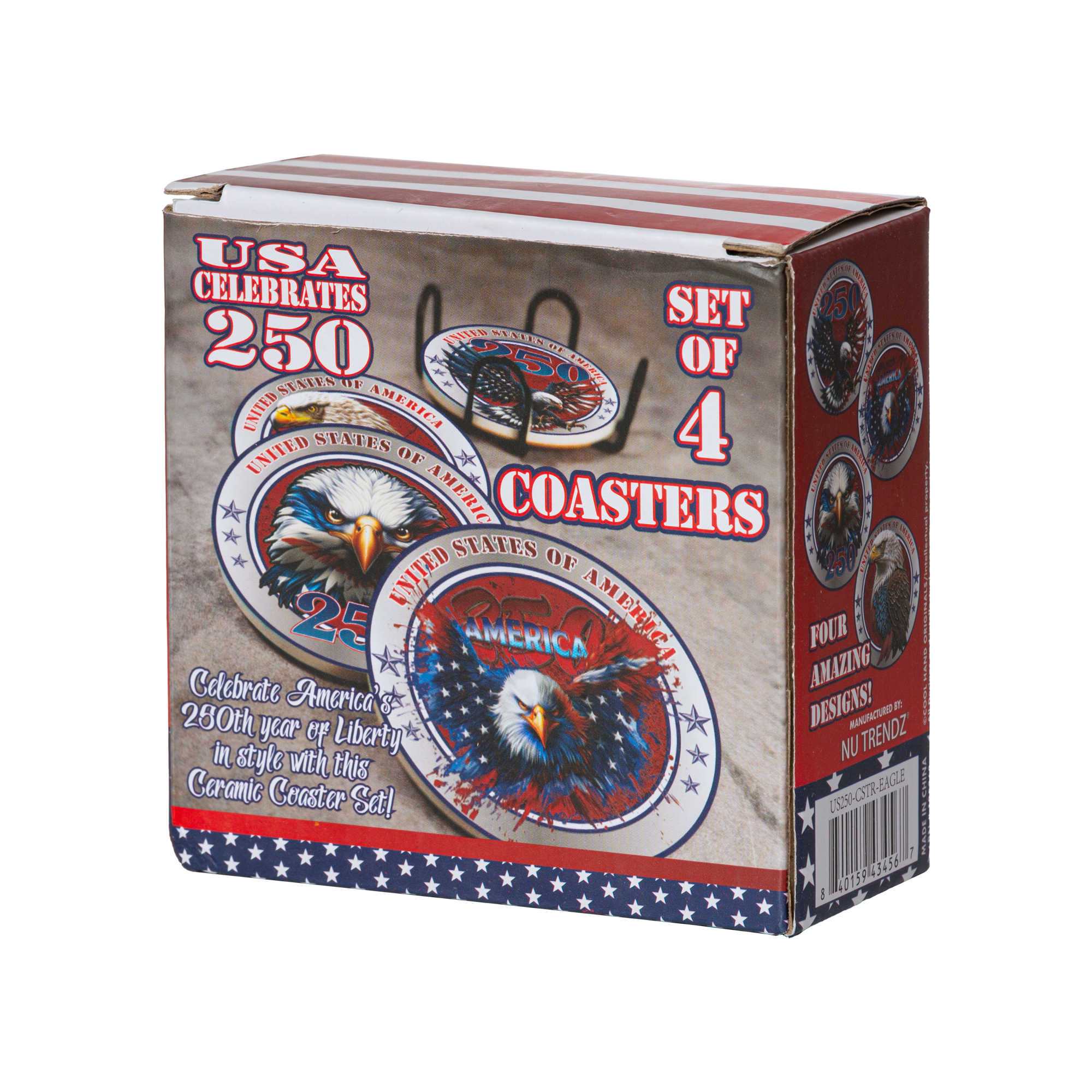 US Celebrates 250 Coaster Sets - EAGLE Edition