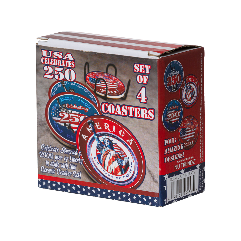 US Celebrates 250 Coaster Sets - LIBERTY Edition
