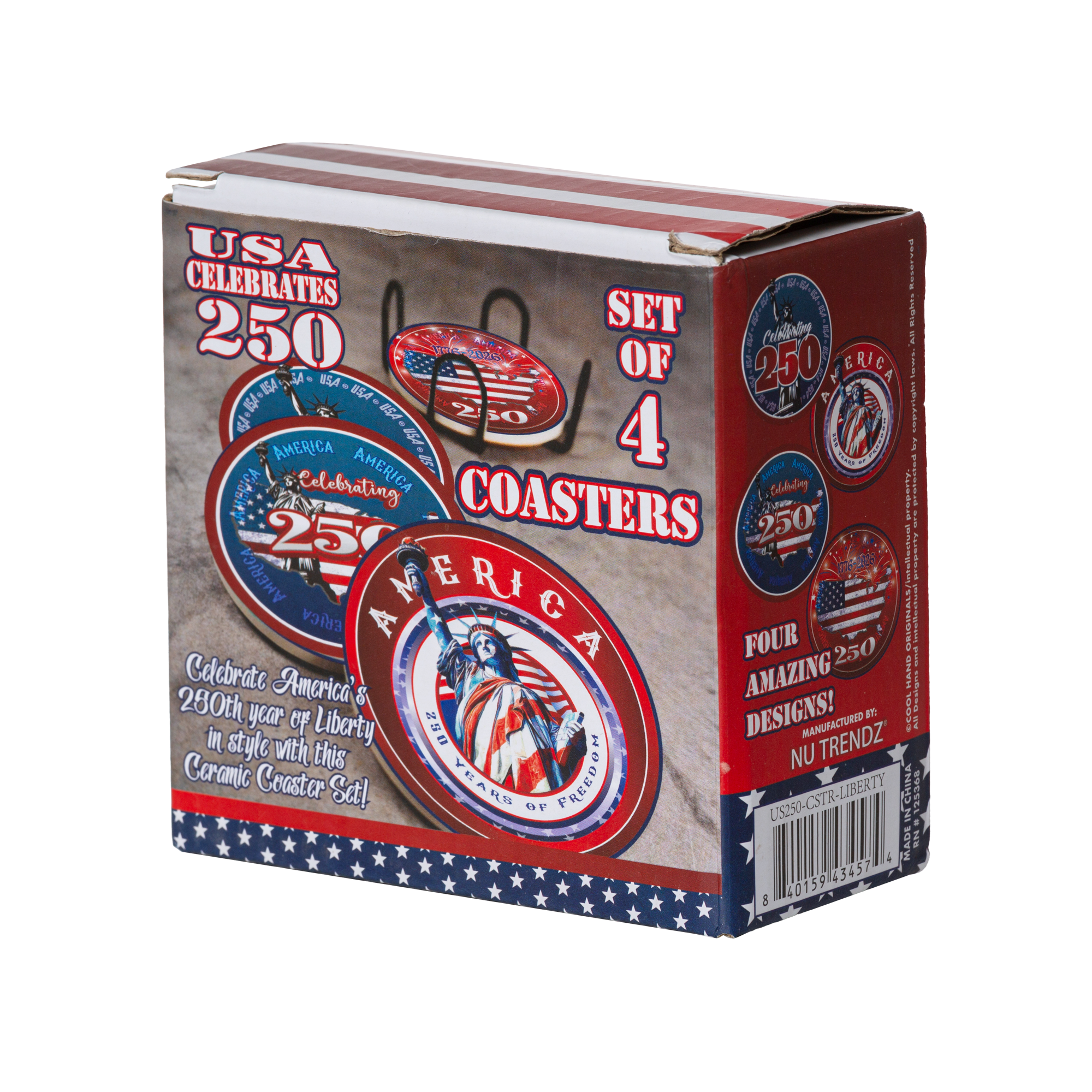 US Celebrates 250 Coaster Sets - LIBERTY Edition