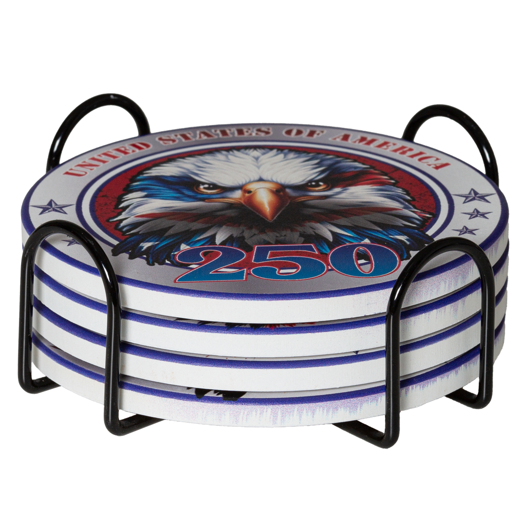 US Celebrates 250 Coaster Sets - EAGLE Edition