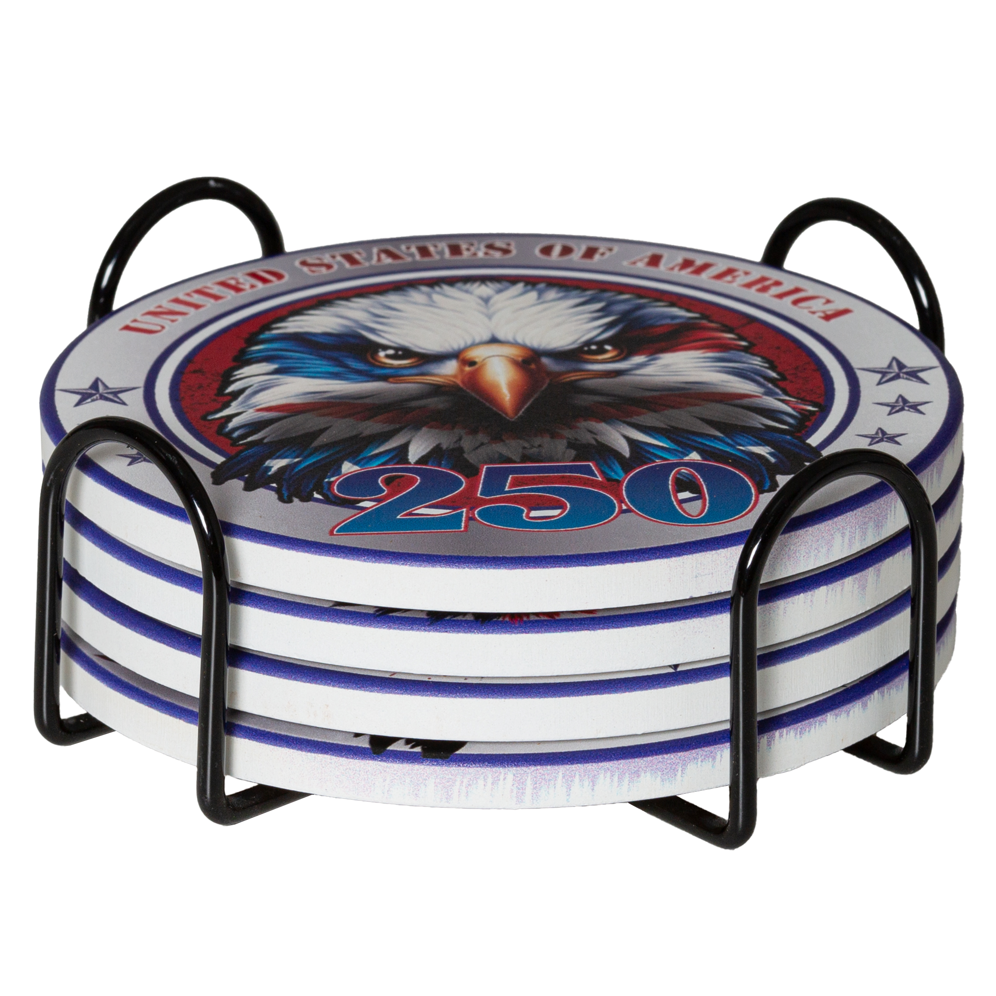 US Celebrates 250 Coaster Sets - EAGLE Edition